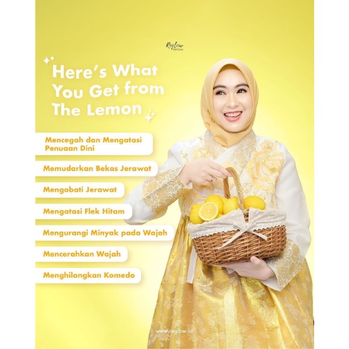 Sheet Mask Reglow Skincare Dokter Shindy 3 in 1 Ultimate Glow With Jeju Lemon Masker Wajah Glowing Whitening Perawatan Kecantikan Brightening Mencerahkan Kulit Kusam Penghilang Jerawat Bruntusan Flek Hitam Komedo Pori Besar Rglow Original Official