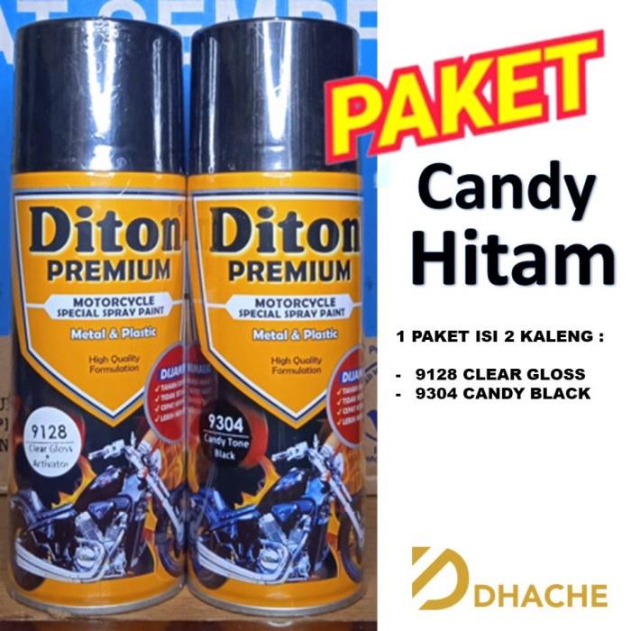 Paket Hemat 9304 Candy Tone Black Cat Smoke Pilox Diton Premium 400ml