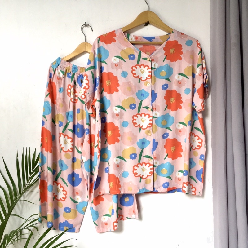 setelan babydoll piyama jumbo