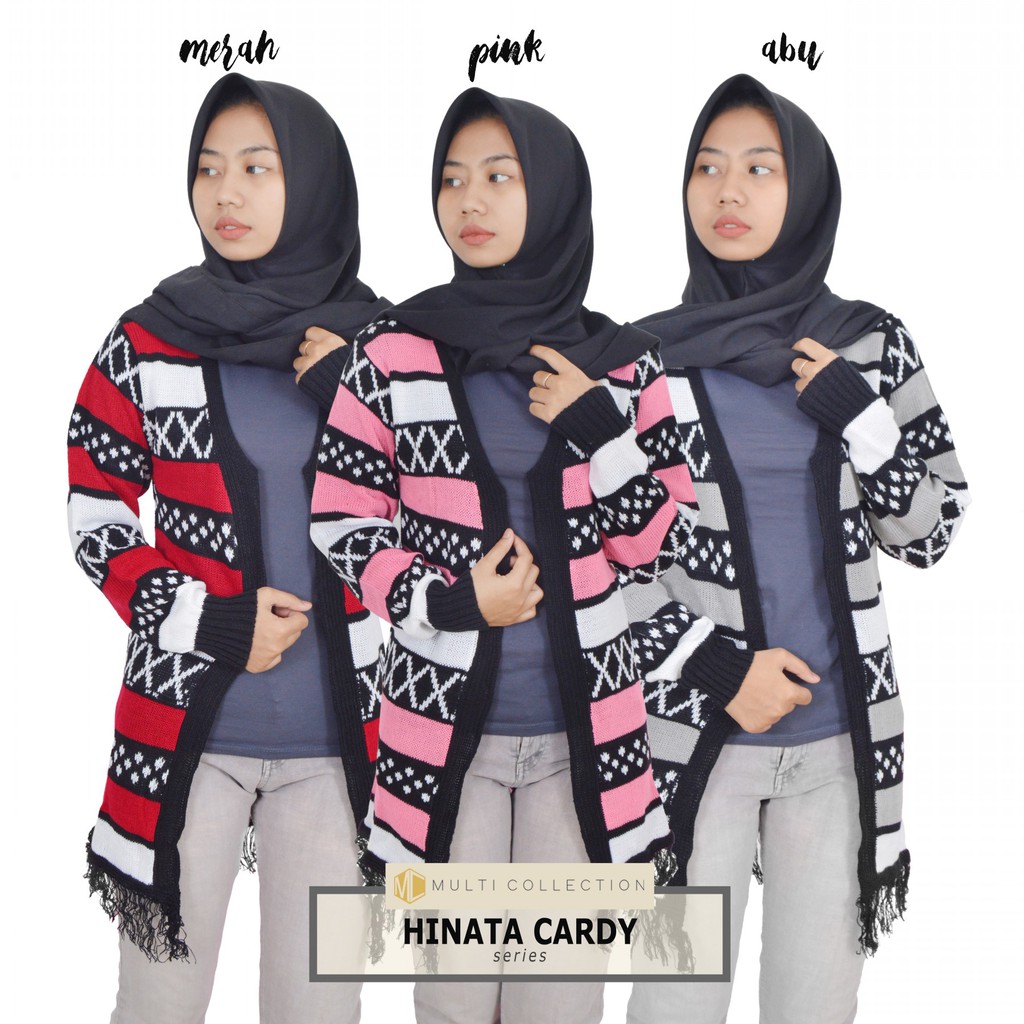 HINATA CARDY outer rajut  cardi rajut  wanita  rajut  