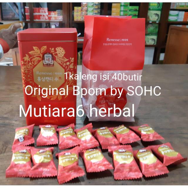 

Permen Korean Red Ginseng candy 100% asli BPOM..permen keras Renese by SOHC