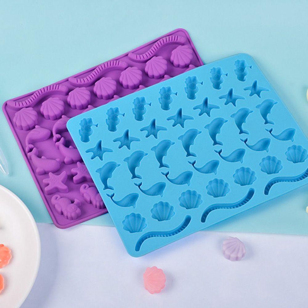 Top Marine Life Silicone Mold Bakeware Fondant Cetakan Coklat Dekorasi Kue Drip Mold Putar Gula