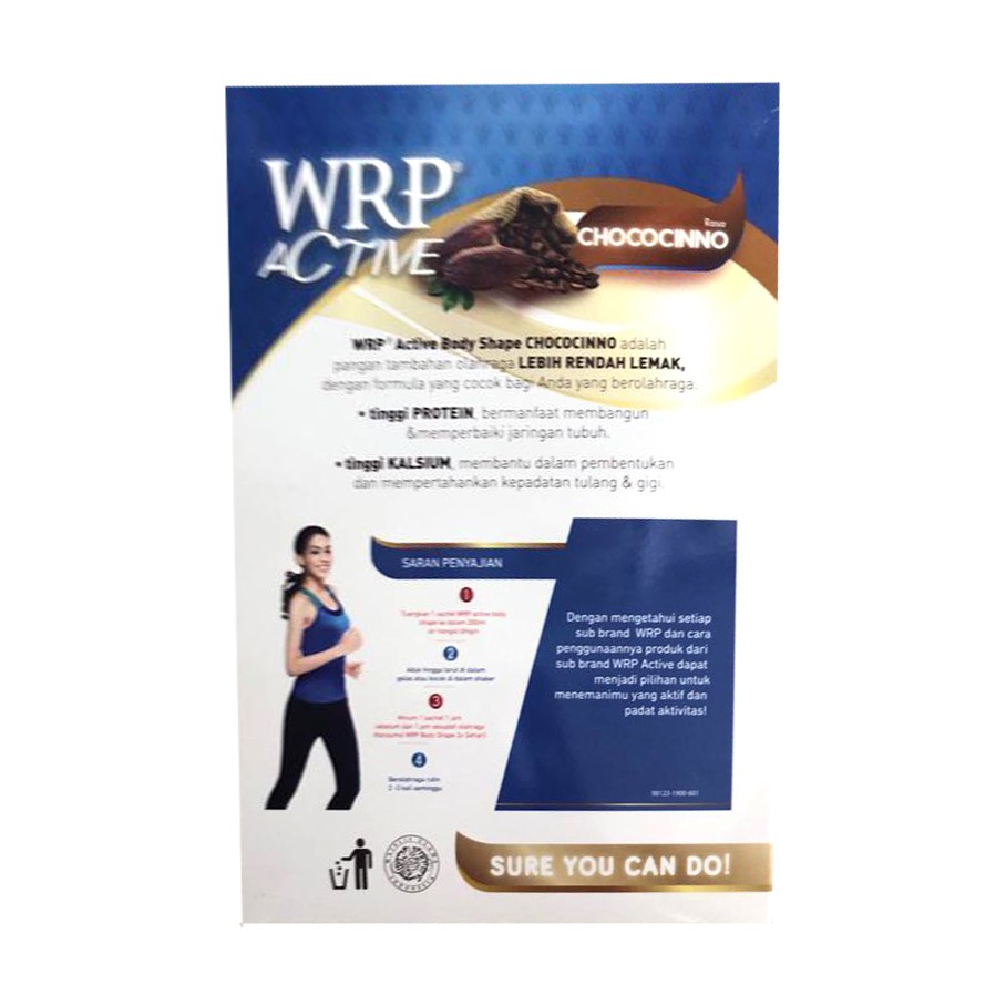 WRP Active Body Shap Chococinno Susu WRP 210gr Susu Diet Untuk Wrp Susu Rasa Coklat Choco Cino W R P