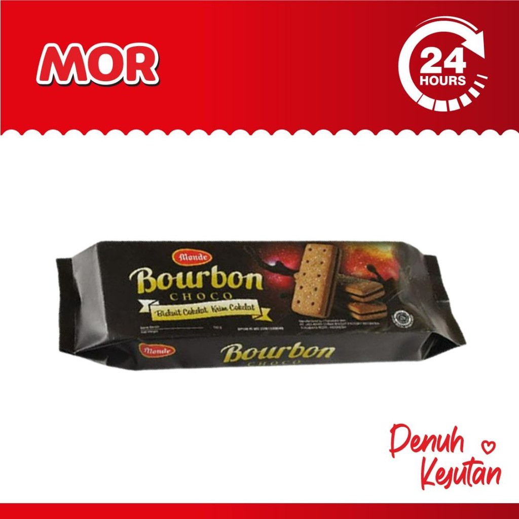 

MONDE Bourbon Choco Biskuit Coklat Krim 140 gr