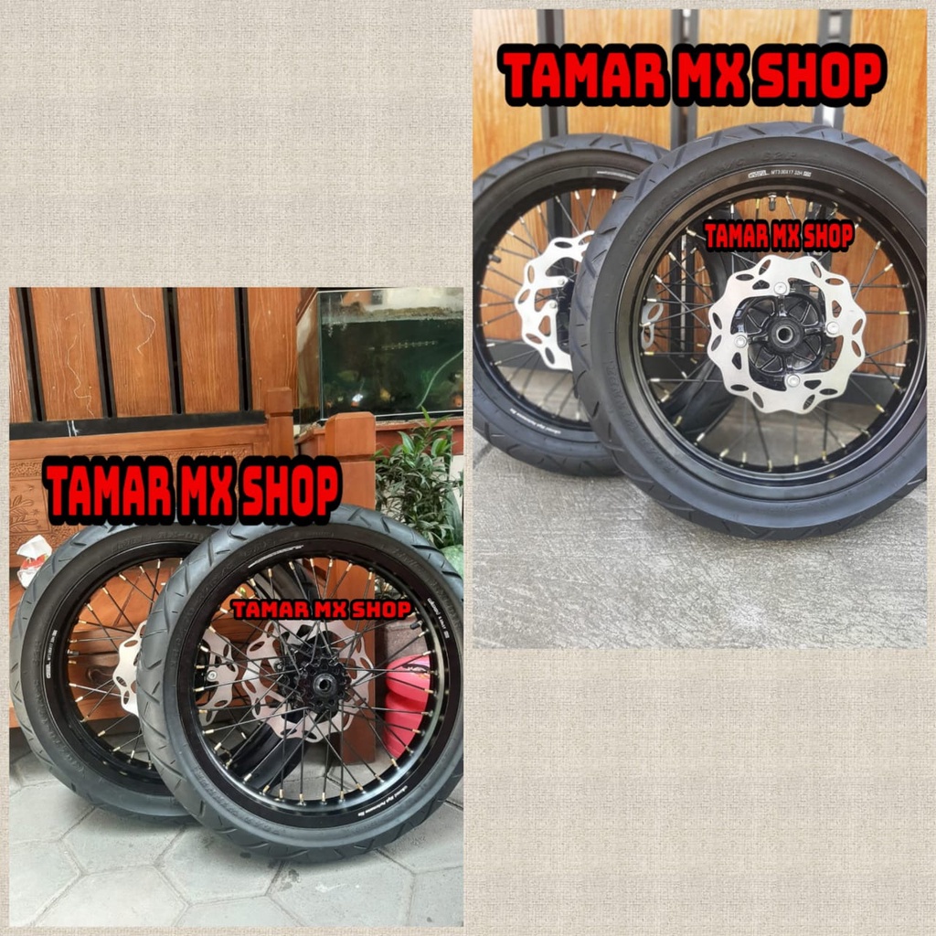 wheelset supermoto crf 250/300 ring 17 bonus piringan cakram