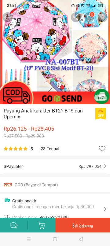 Payung Anak Karakter Bts Dan Karakter Kartun / Payung Anak Perempuan Dan Laki Laki