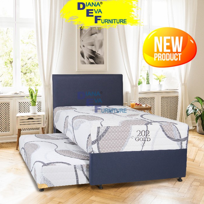 Airland 202 Gold Full Set ( Divan Bed + Sorong + Sandaran )