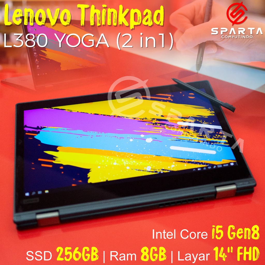 Laptop 2 in 1 Lenovo Thinkpad L380 Yoga Core i5 Gen8 Ram 8GB SSD 256GB Second Like New