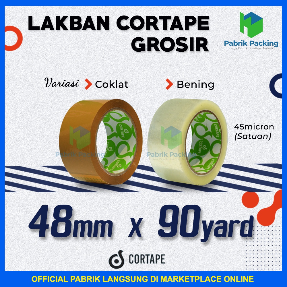 

RB Lakban Cortape Rusfet Ukuran 48mm x 90yard Termurah Per Selop