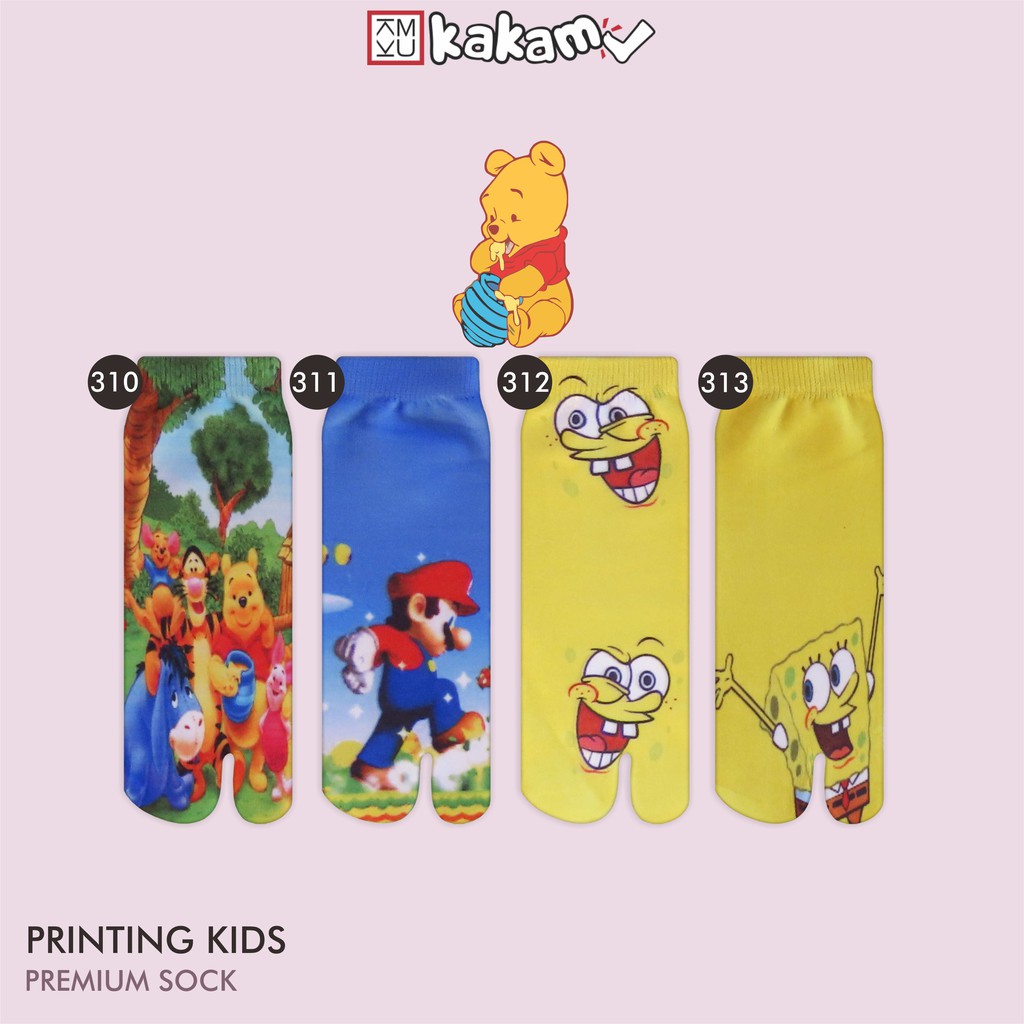 Kaos Kaki Jempol Anak Printing Karakter Hello Kitty 16