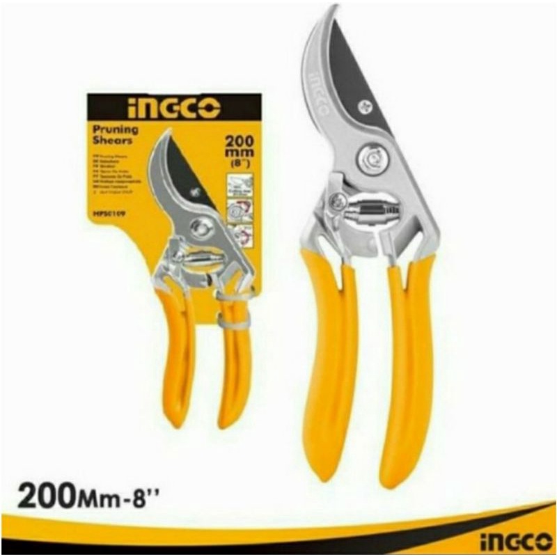

Ingco Prunning Shears Gunting Dahan Pohon Kebun 8" High Quality 20mm