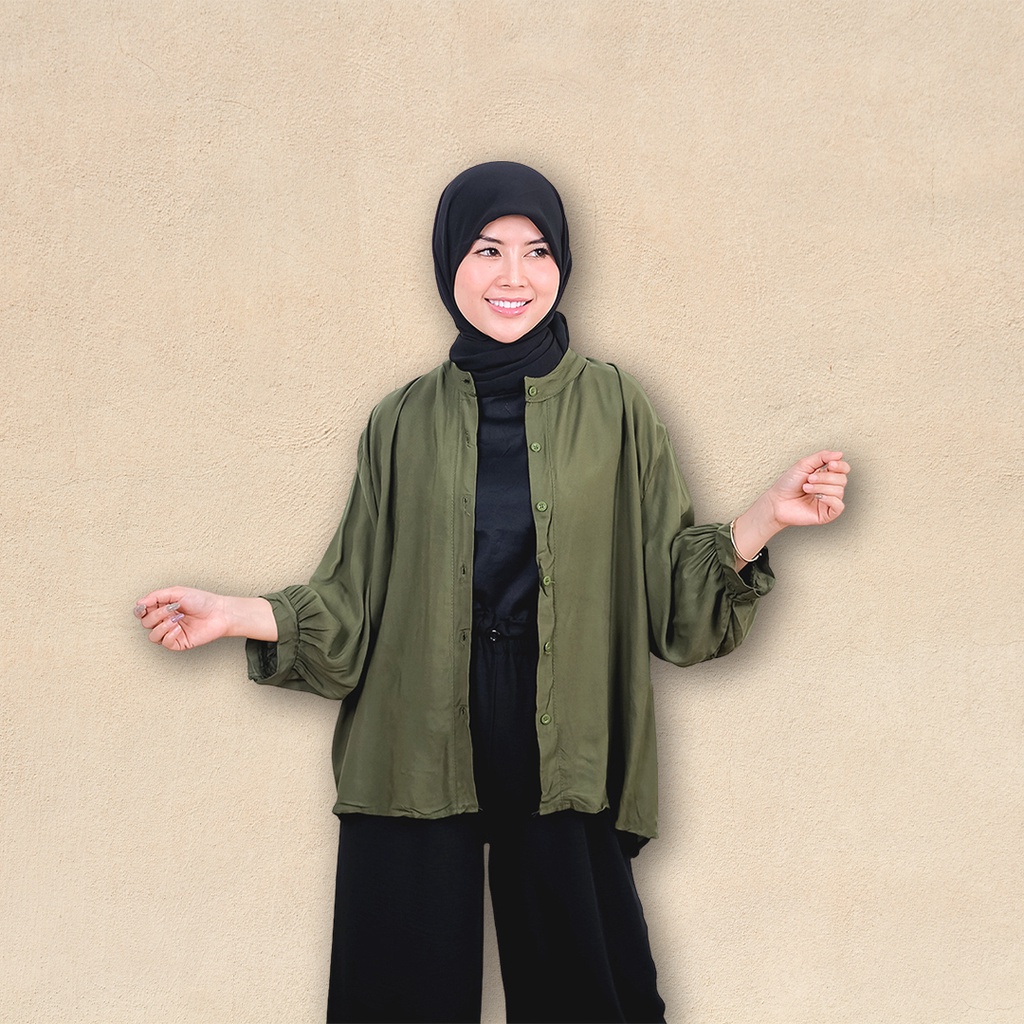 Calani Oversize Batwing Rayon Diamond Shirt | Atasan Wanita Terbaru