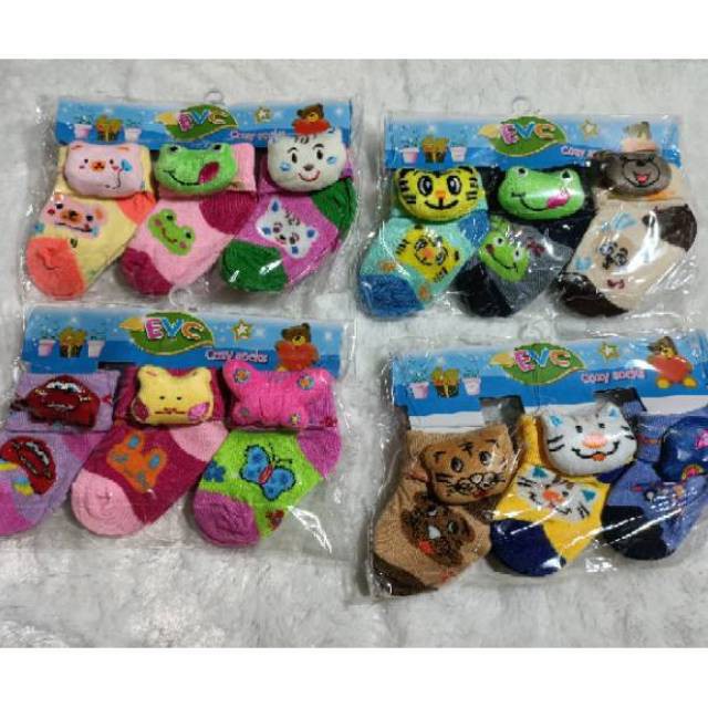 Kaos kaki boneka isi 3 pasang