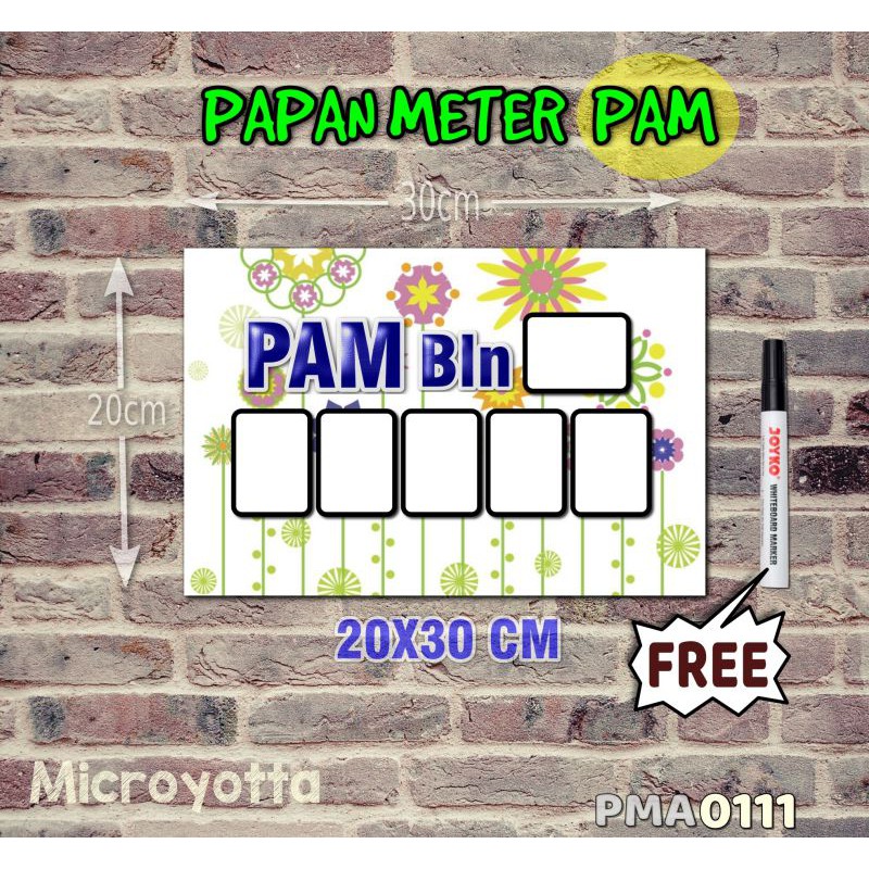 

Microyotta Papan Meter Listrik PLN PAM motif Unik - Floral 11