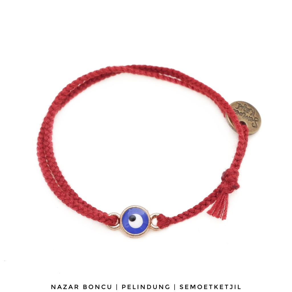

Semoet Ketjil Gelang Boho Nazar Boncu Dual Maroon Bohemian Limited Edition