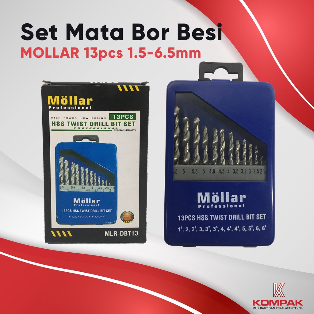 Jual Mata Bor Besi Mollar Set Pcs Mata Bor Molar Besi Aluminium Kayu Tajam Kuat Asli Original