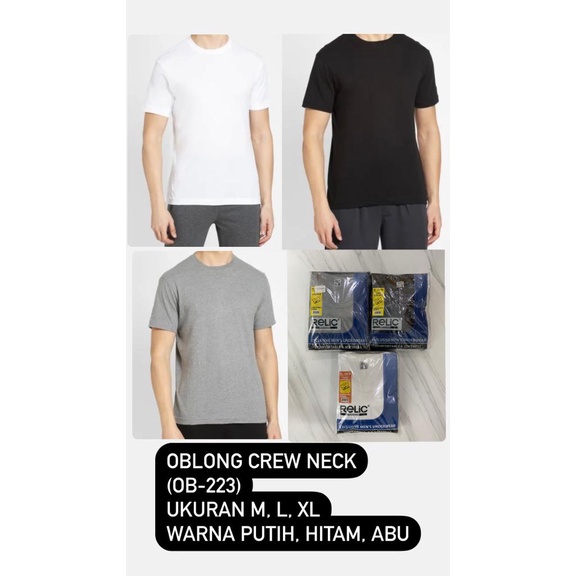 Kaos Dalam Oblong T Shirt Crew Neck V Neck Pria Relic Lengan Pendek Kaos Dalam Relic Kaos Dalam Pria