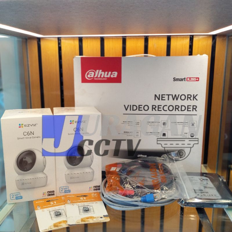 Paket Ezviz C6N + NVR Dahua 4CH