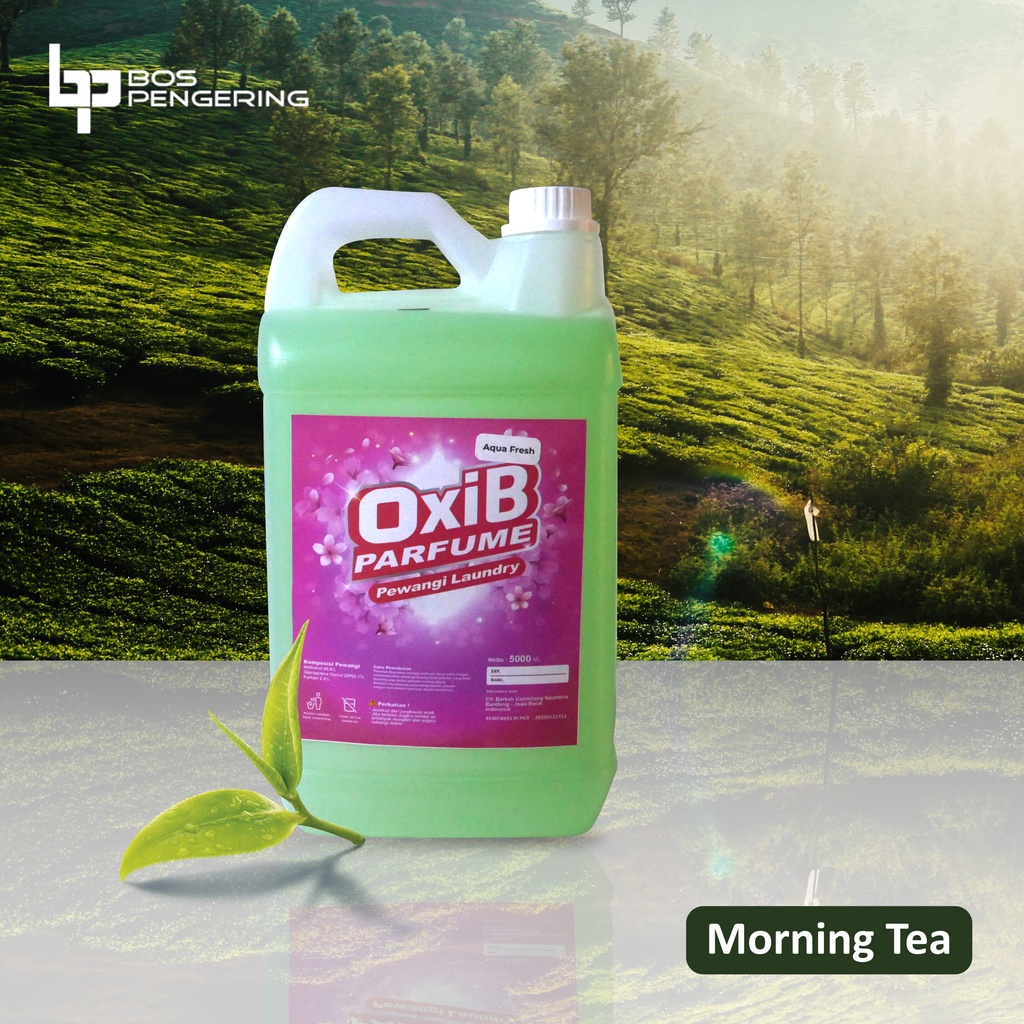 Pewangi Pakaian Laundry - OxiB Parfum Aroma Morning Tea 5 Liter Segar Sepanjang Hari