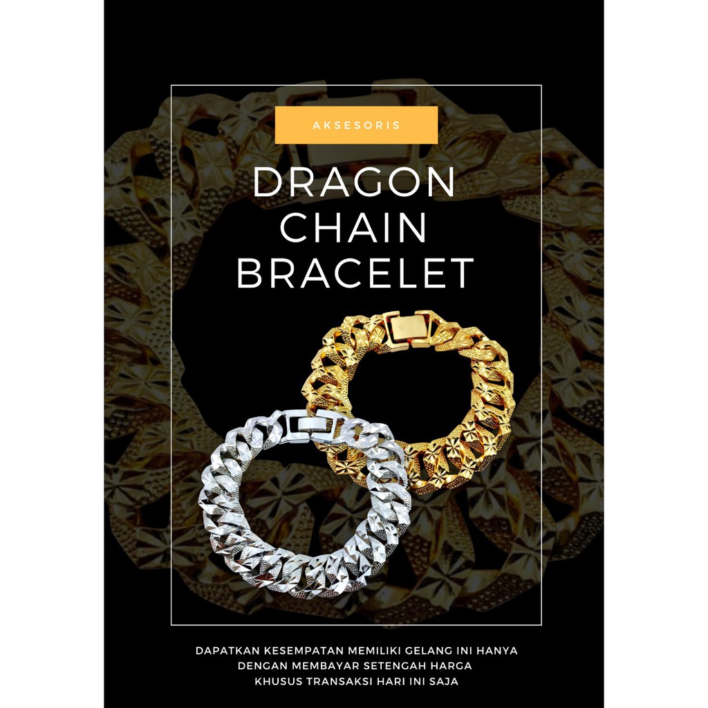  GELANG  DRAGON CHAIN BRACELET Shopee  Indonesia