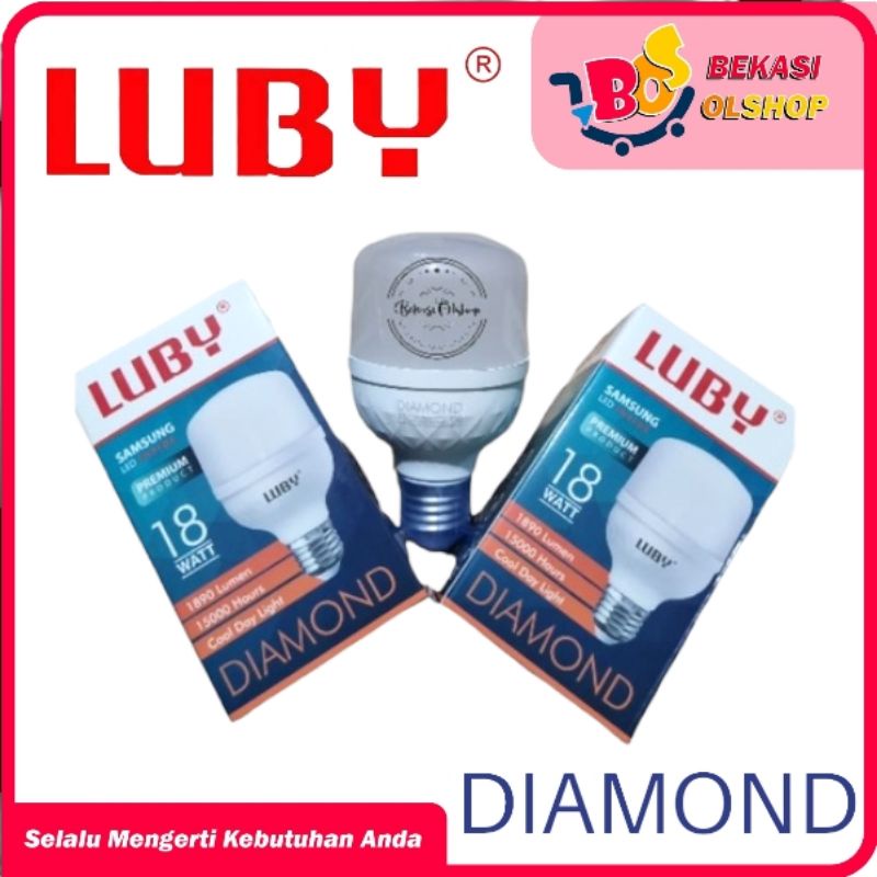 Lampu LED Luby Diamond 18 Watt Cahaya Putih