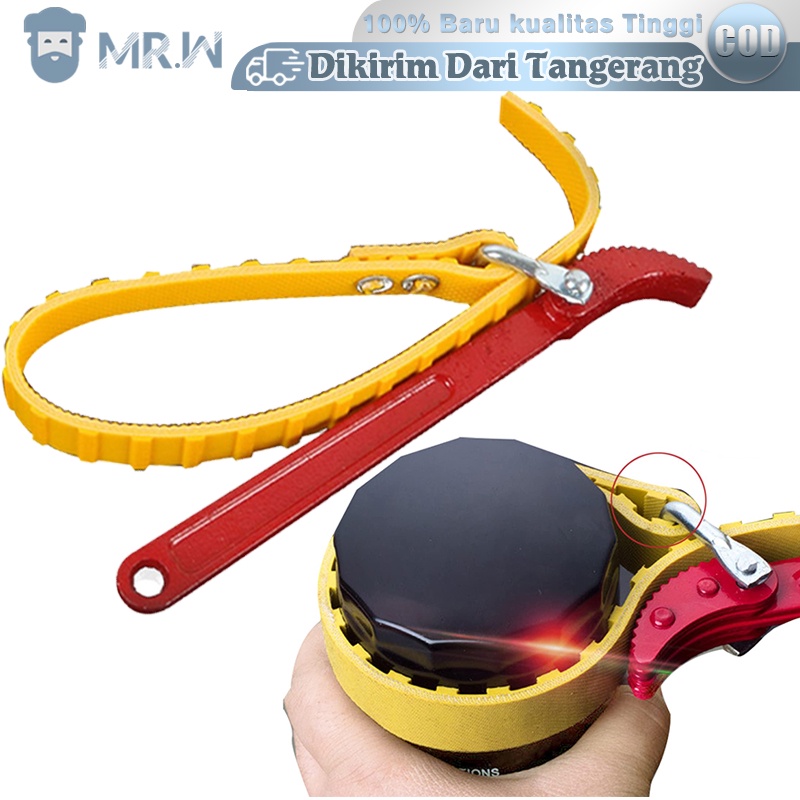 12" Kunci Filter Oli Kulit Sabuk Alat Pembuka Filter Oli Mobil Universal Oli Filter Wrench Kunci Pem