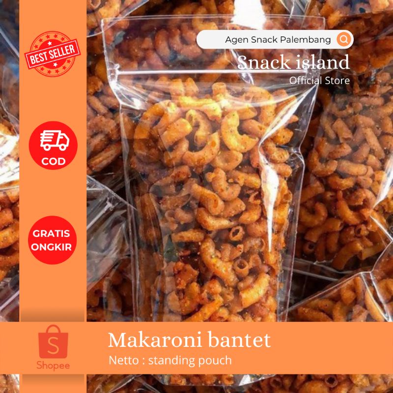 

Makaroni bantet standing pouch | makaroni bantet yang mengunggah selerah dengan bumbu rempah pilihan