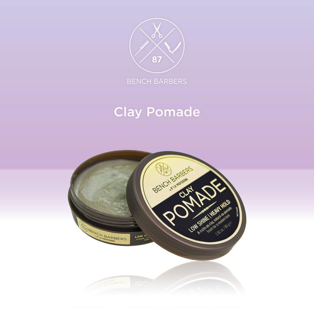 HAIR Fix Clay Pomade Bench Barbers Premium 80g Import ORIGINAL