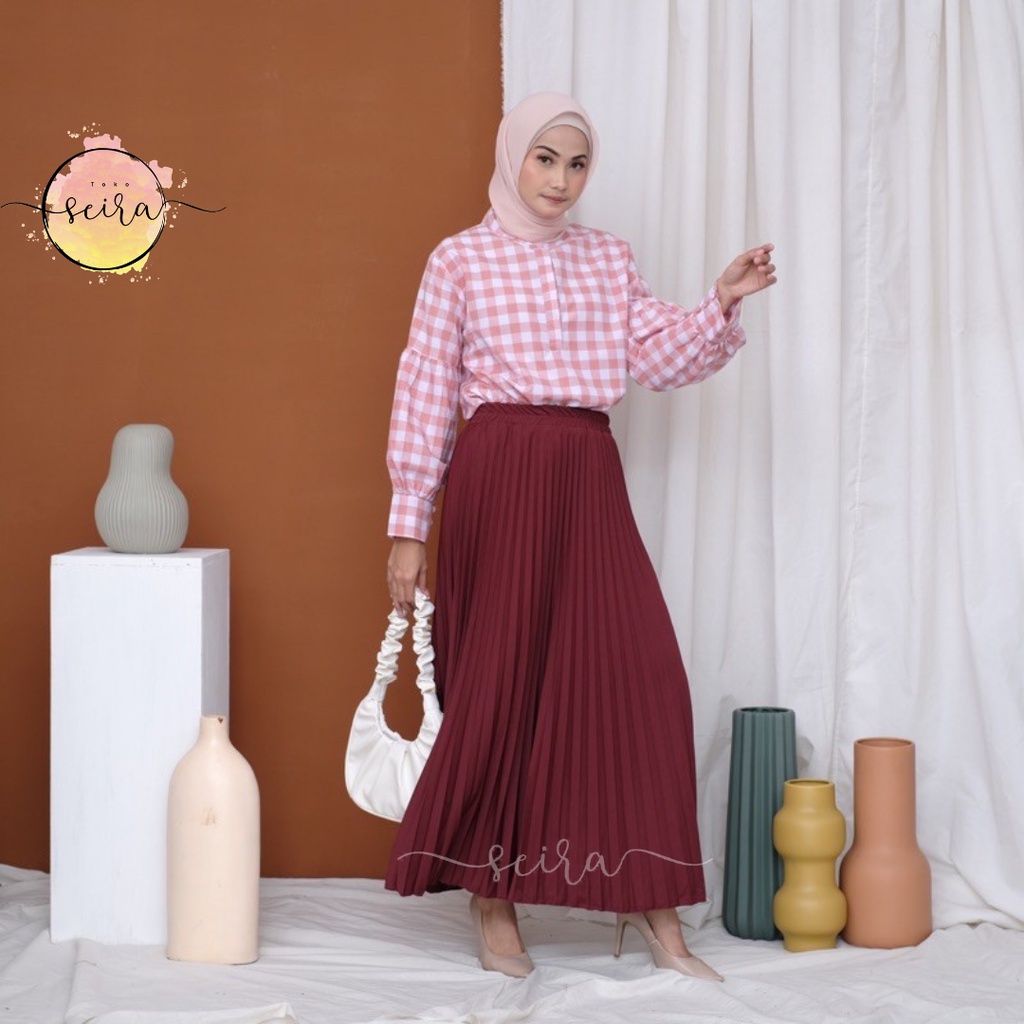 [BISA COD] Rok Plisket Jumbo