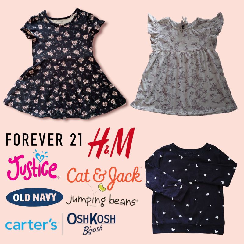 Baju Atasan dan Dress Anak Perempuan Cewe Branded Original Usia 1-12 Tahun (New)