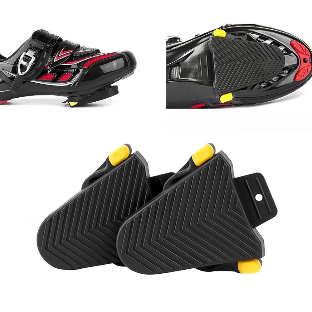 Lanfy Bike Pedal Cleats Sepatu Berkendara Pedal Sepeda Part Cycling Quick Release Karet Hitam SPD-SL Cleats