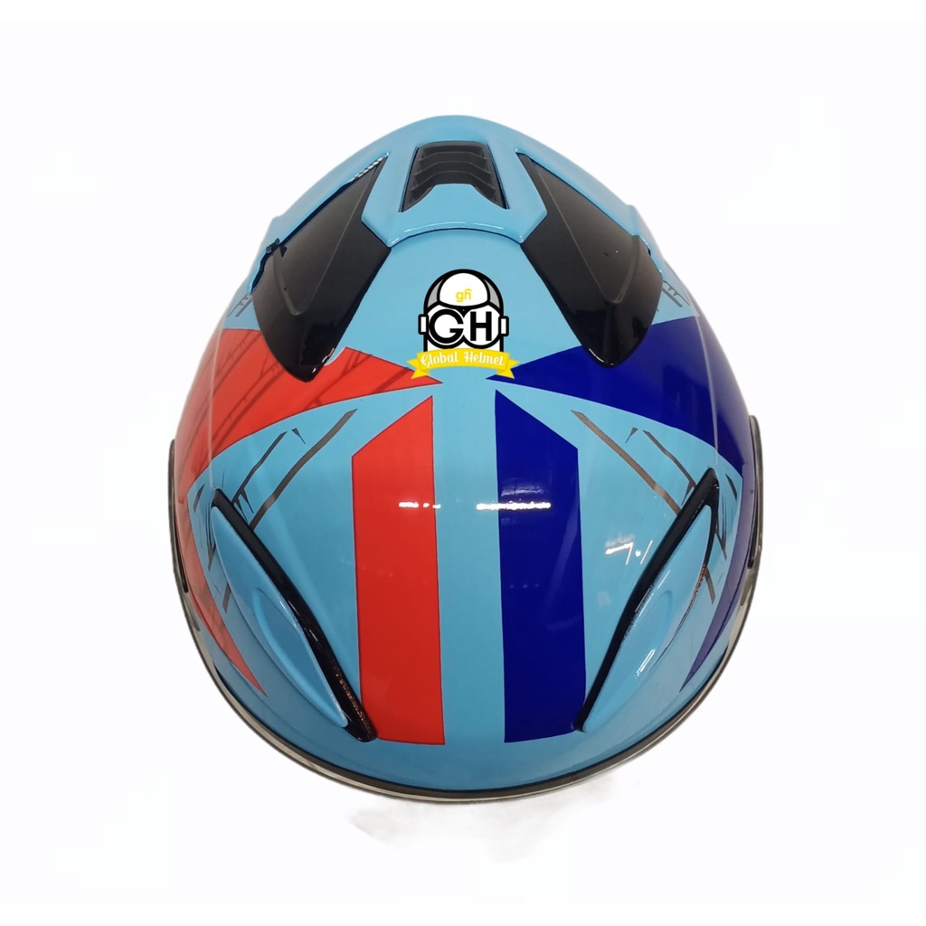 HELM NVR R-26 STAR WARS BLUE HALF FACE SINGLE VISOR HELM MURAH SNI HELM DEWASA DJMARU GALAXY R6 R1