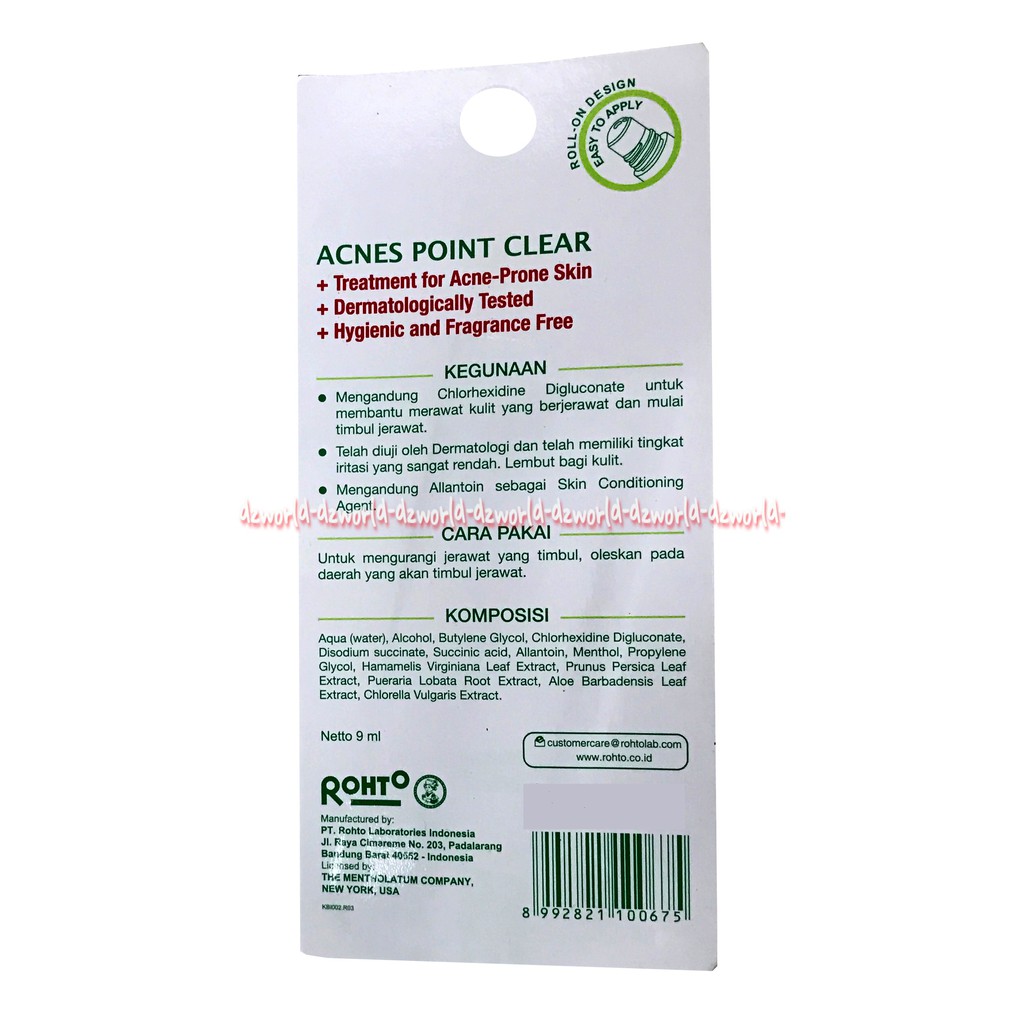 Acnes Point Clear Perawatan Wajah 9ml Untuk Menghilangkan Jerawat Yang Timbul