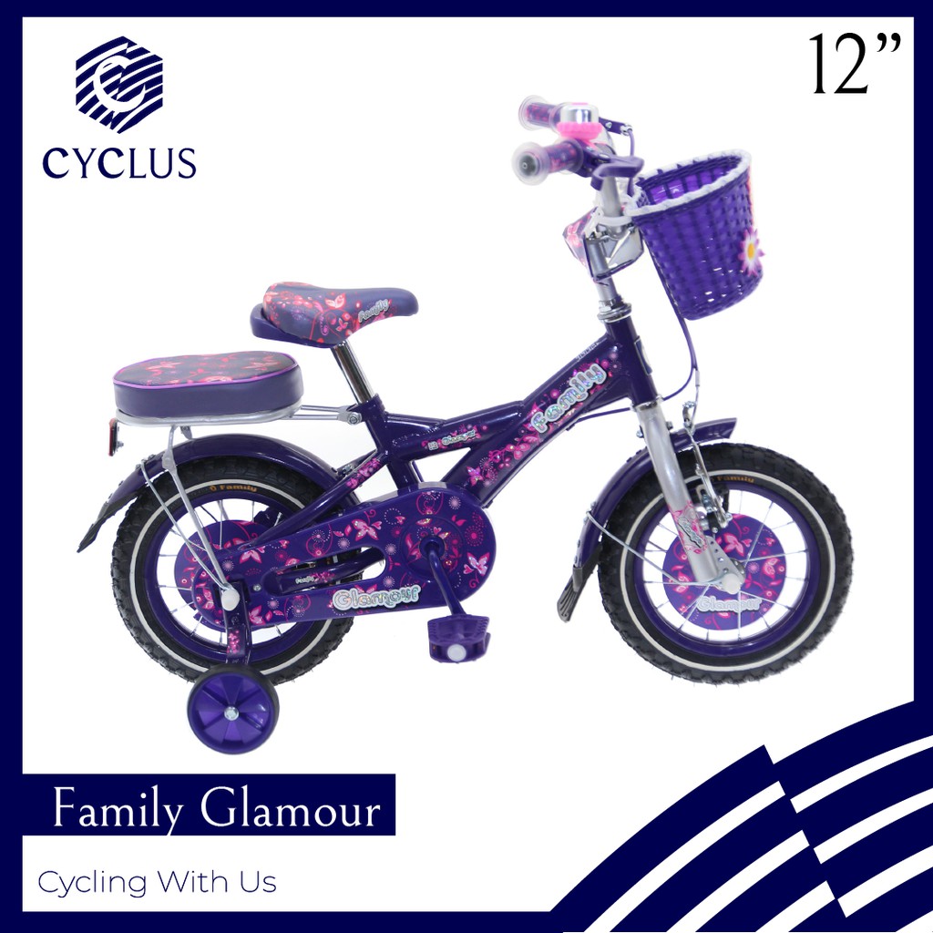 Sepeda Anak Perempuan Family Glamour 12 Inch Sepeda Perempuan Boncengan NEW FAMILY