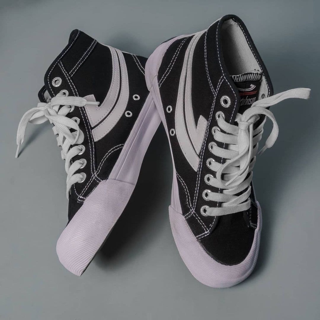 [ORIGINAL] SEPATU JHONSON JONSON JONSHON UNISEX PRIA DAN WANITA SERIES GALAXY HIGH CUT BLACK AND WHI