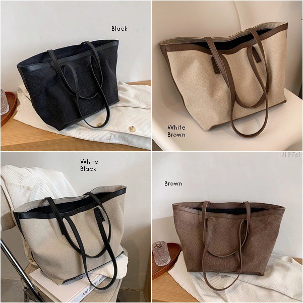 TOTE BAG SUEDE TOTE TAS WANITA TAS SIMPEL BESAR TAS KULIAH TAS CEWE CASES IMPOR TAS JALAN J19761