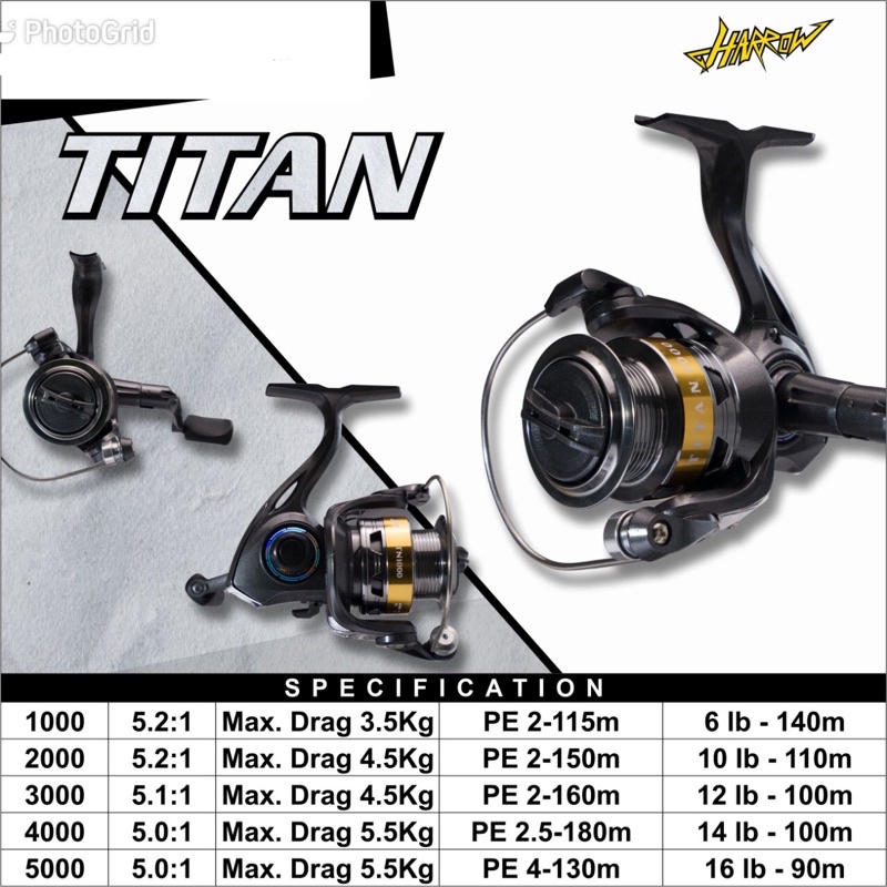 Reel Pancing Murah Tanpa Jeda Harrow Titan One Way Instant Anti Reverse System