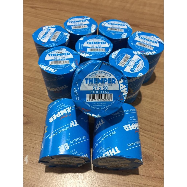 

Kertas Thermal / Thermal Paper Roll Themper E-PRINT 57 x 50mm Coreless