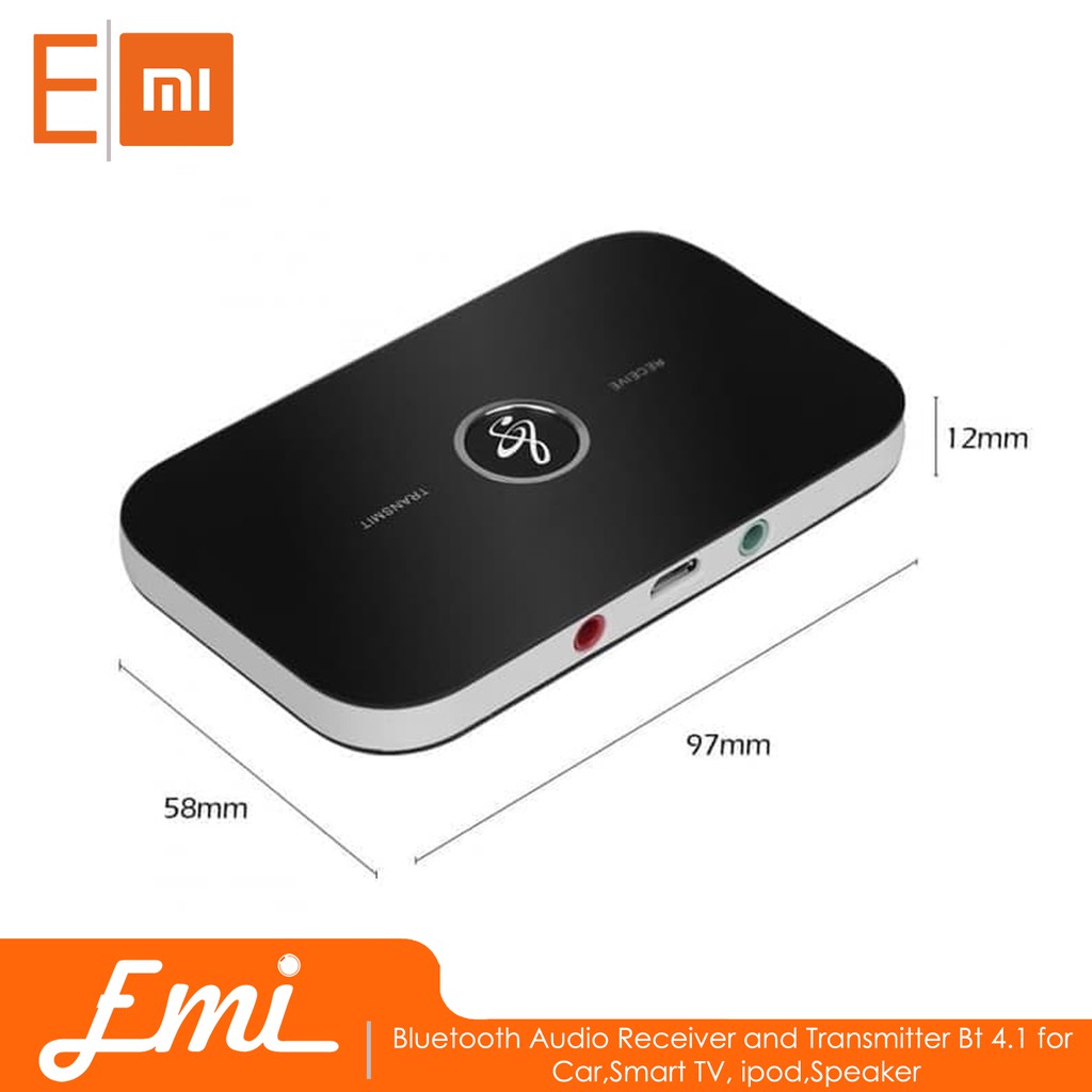 B6 2 in 1 Wireless Bluetooth Transmitter &amp; Receiver A2DP Audio Adapter By EMI