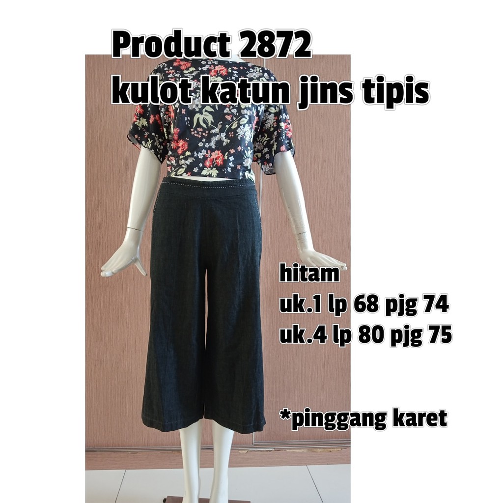 Celana Kulot Wanita  Impor Product 2872, Katun Jeans Tipis