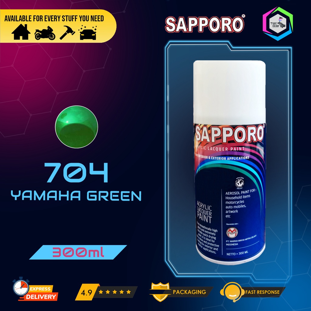 Cat Semprot SAPPORO Paint-704 SAPPORO SAPPORO YAMAHA GREEN*