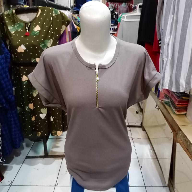 Atasan kaos wanita voxy LD 110-Abu tua