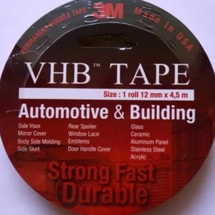 

Perekat 3M VHB Tape Double Tape 3M VHB 12mm x 4,5 Kecil ORIGINAL GRATIS ONGKIR