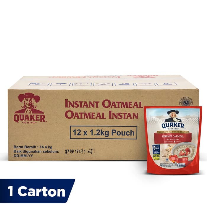 

Quaker Instant Oatmeal Value Pack 1.2kg [1 Carton - 12 Pcs]