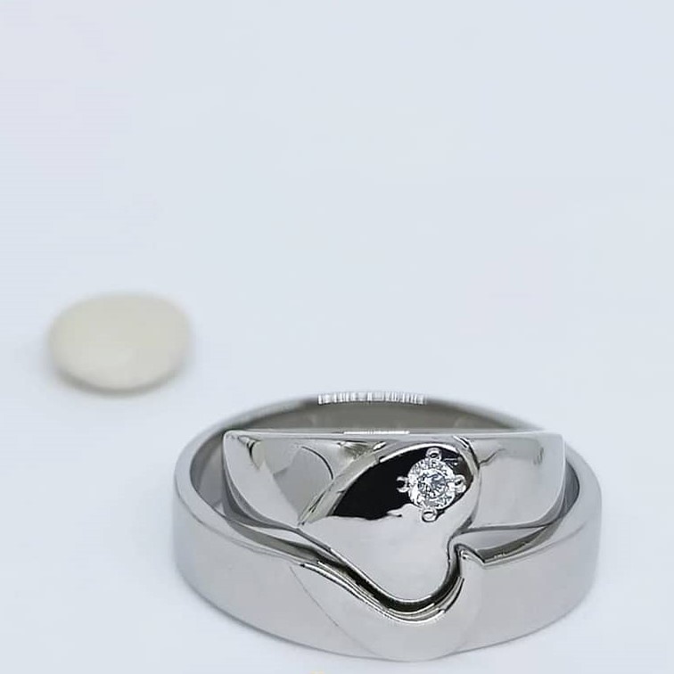 BAYAR COD  Cincin Kawin Couple, Perak, Palladium, Tunangan, Nikah, Pasangan 50
