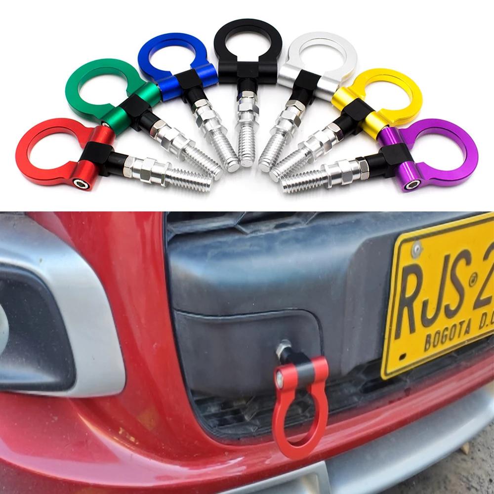 Lanfy Tow Trailer Hooks Racing Mobil Aluminium Mobil Balap Tow Hook Penarik Bar Bumper Depan Belakang Auto Trailer Ring Untuk Mobil Eropa