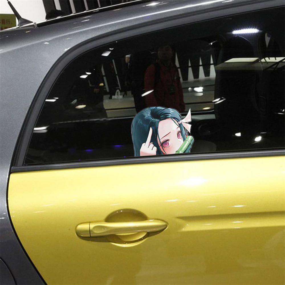 PINEAPPLE Stiker Mobil Kreatif Baru Aksesoris Mobil Tahan Air Kaca Depan Demon Slayer