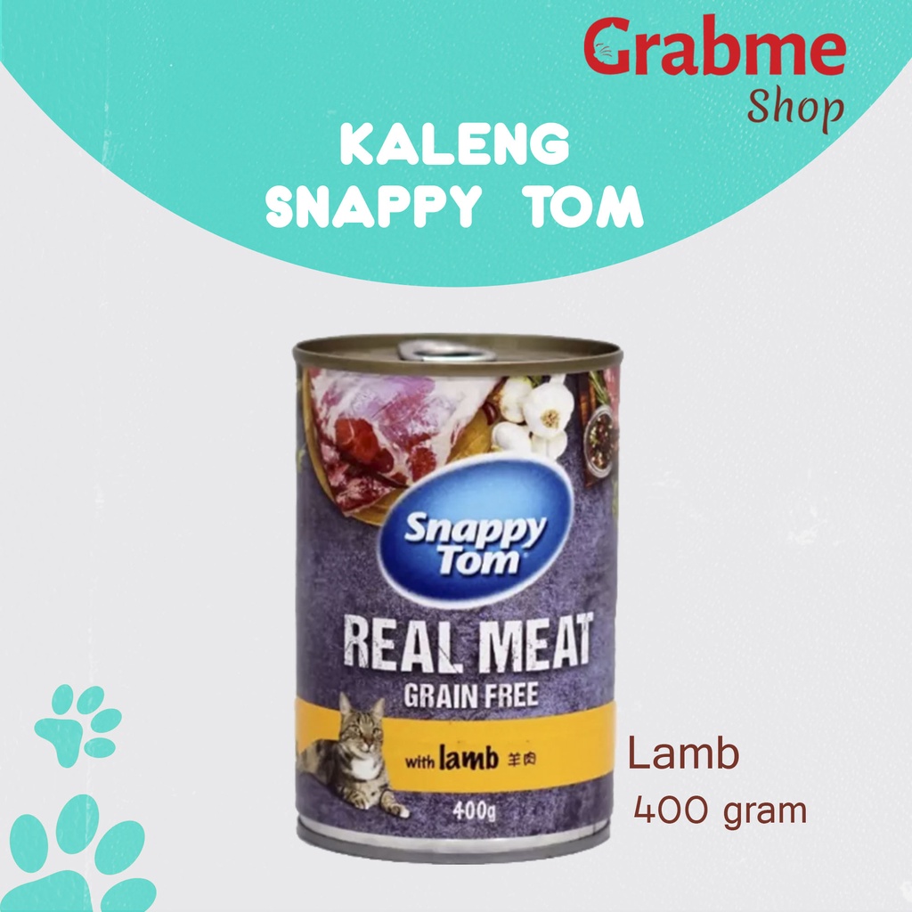 Makanan Kucing basah Snappy Tom kaleng 400g All Varian 1dus isi 12pcs - GRAB GOSEND