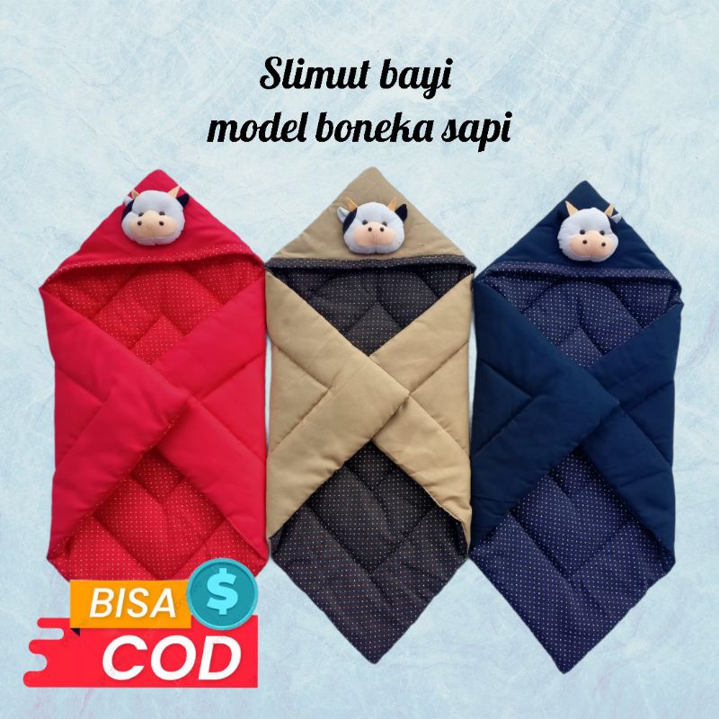 Selimut bayi boneka sapi Selimut perlengkapan bayi