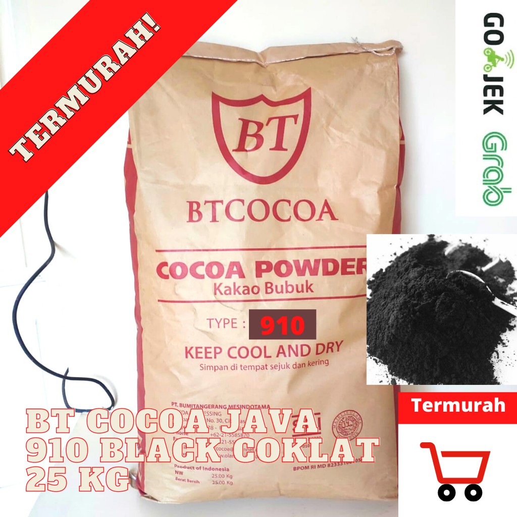 BT COCOA BLACK POWDER BT 910 25 kg bubuk coklat Hitam DARK BT910